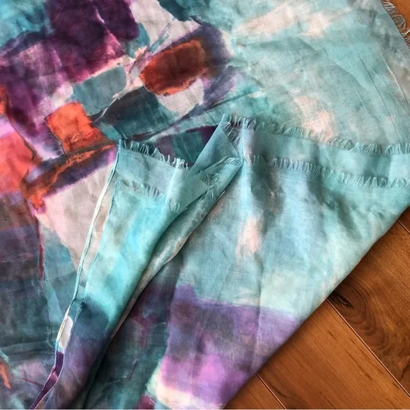 Abstract Multicolor Scarf - Picture 3 of 8